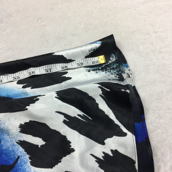 Cache Maxi Dress Size 2 Womans Blue Black Satin Open Back Cut Out Evening Y2K - Picture 14 of 15